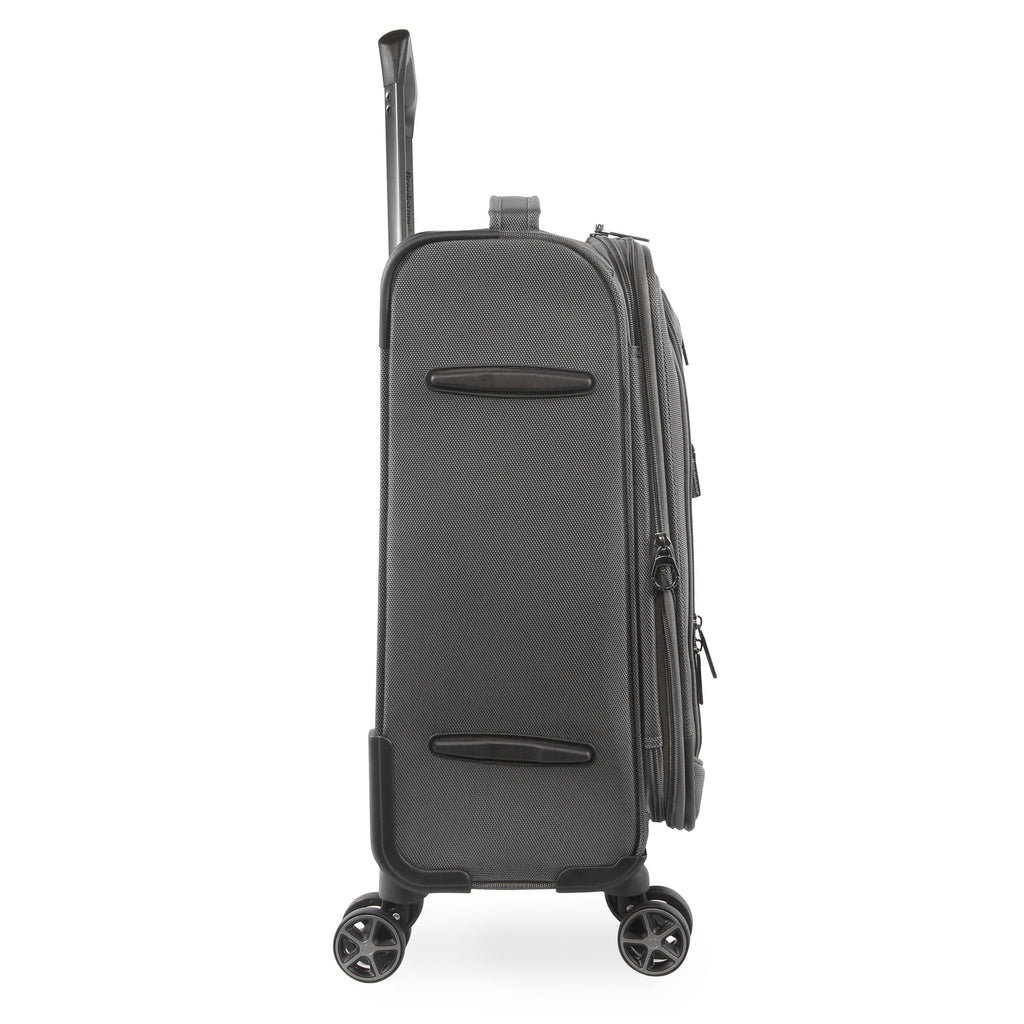 Brookstone Harbour 22" Softside Carry-on Spinner Luggage - Dark Charcoal