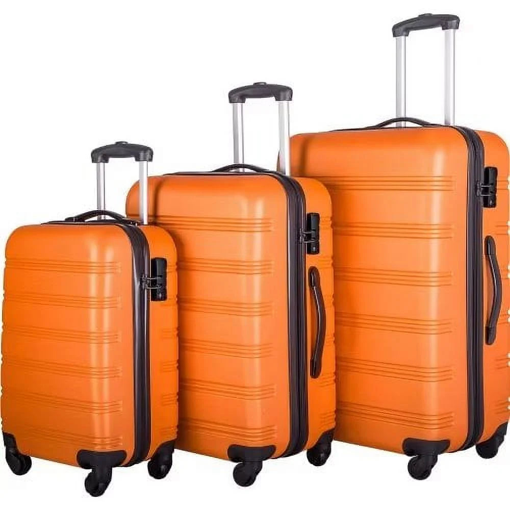 Expandable Suitcase Set of 3 with Double Spinner Wheels, Indestructible PP Material Hard Shell Luggage Sets TSA Lock, Carry on Expandable, Lightweight,20" 24' 28",Pink