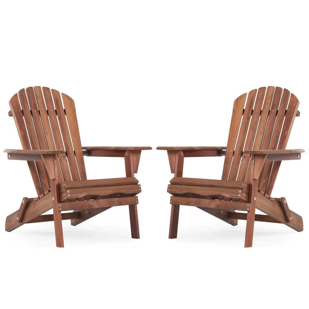 uhomepro Outdoor Adirondack Chairs Set of 2, Folding Fire Pit Chair, Weather Resistant Patio Lawn Chair for Outside Deck Garden Backyard Balcony, Gray