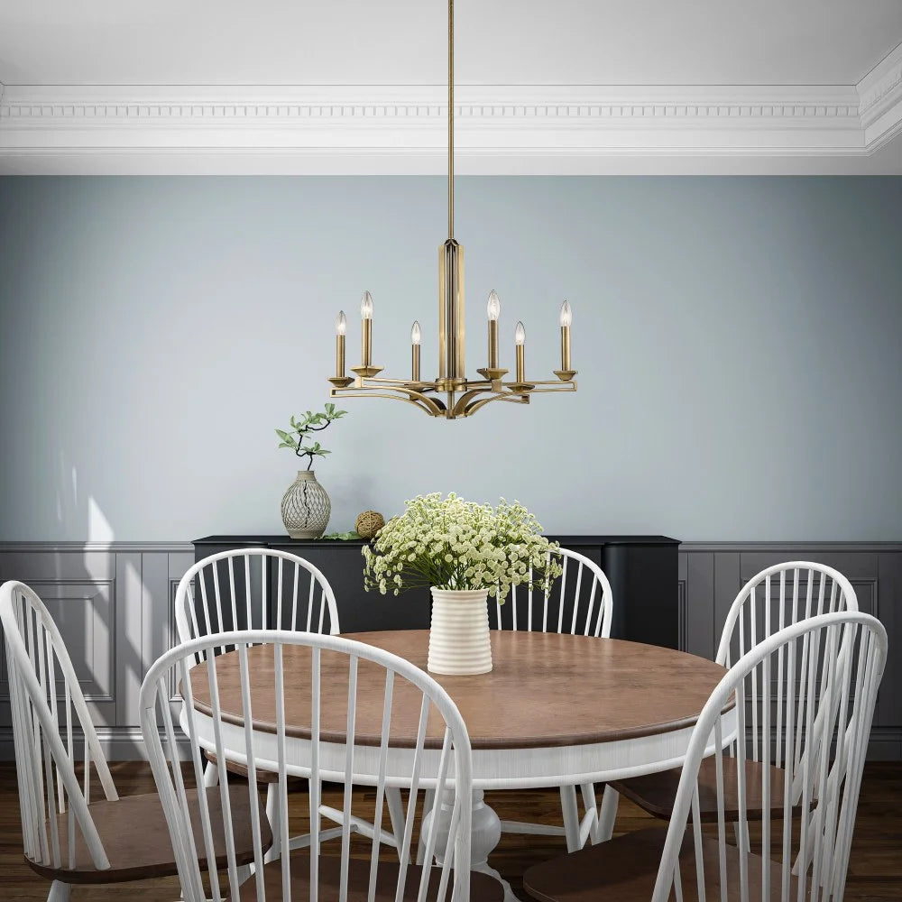 Livex Lighting Trumbull 6 Light Chandelier in Antique Brass