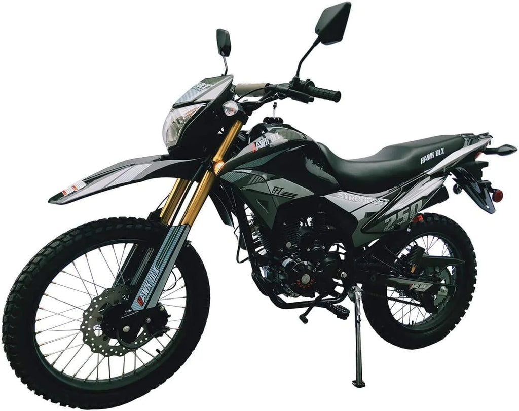 RPS Hawk DLX 250 cc EFI Fuel Injection Enduro Dirtbike gas Bike Hawk EFI Deluxe Gas Motorcycle - Choose your color