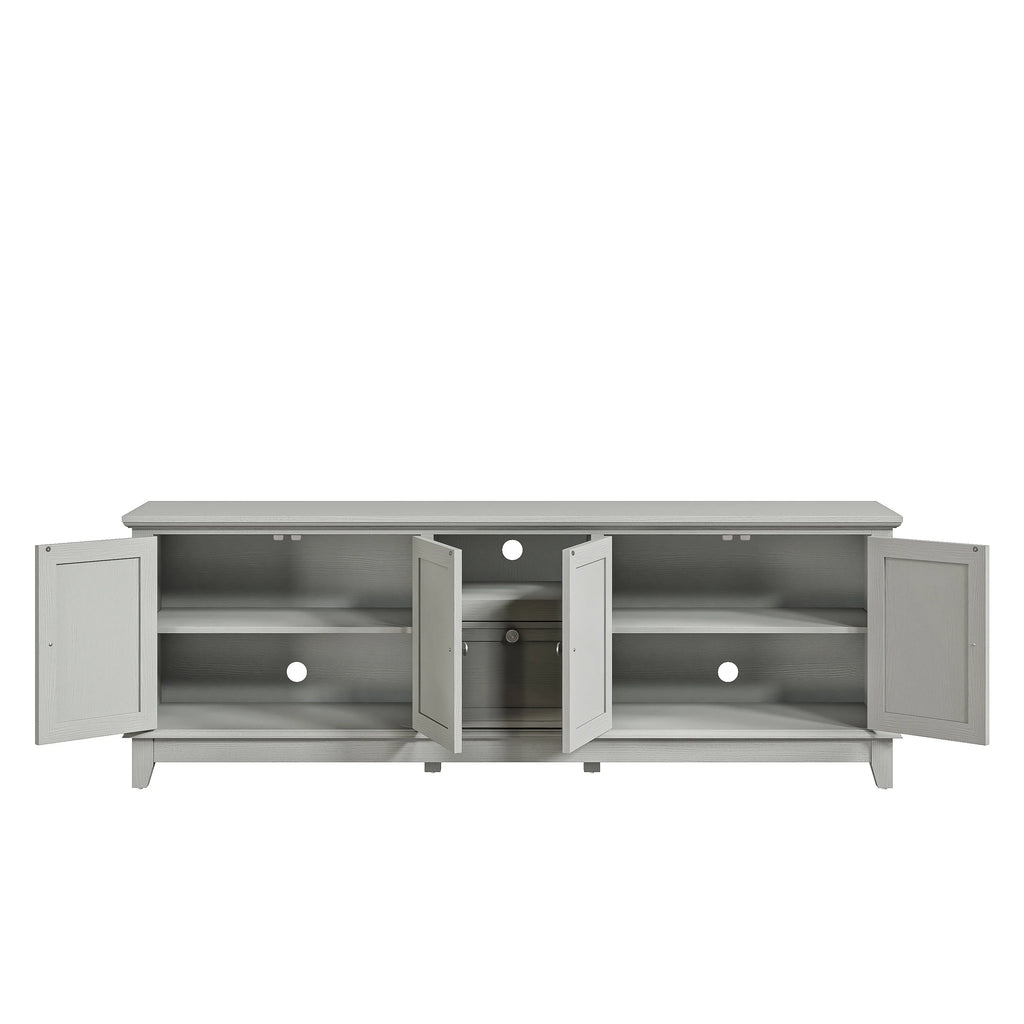 FESTIVO Rustic 72-Inch TV Stand with Adjustable Shelves, Hidden Storage - 72" in Width Light Grey