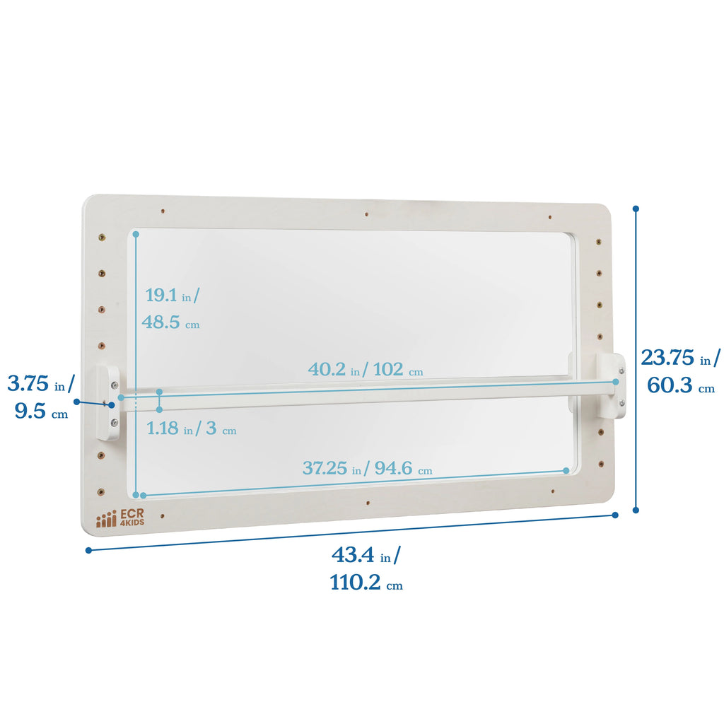 ECR4Kids Wall-Mounted Coordination Mirror, Natural