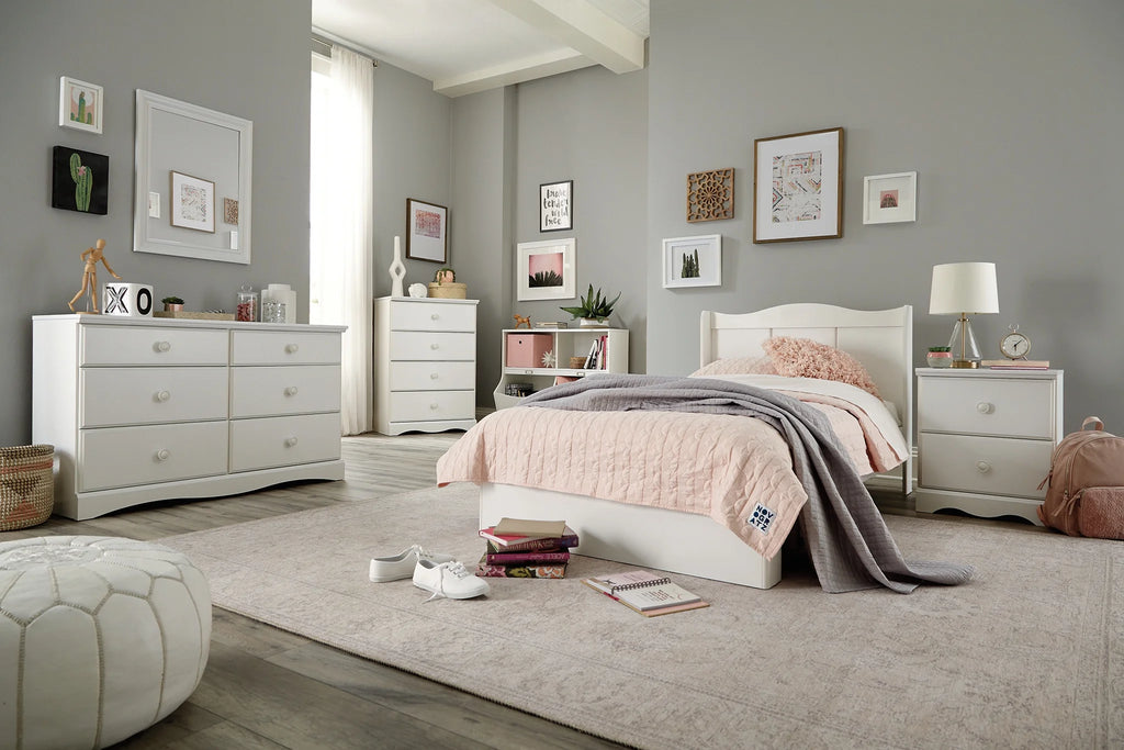 Mainstays Storybook Mates Bed, Soft White Finish