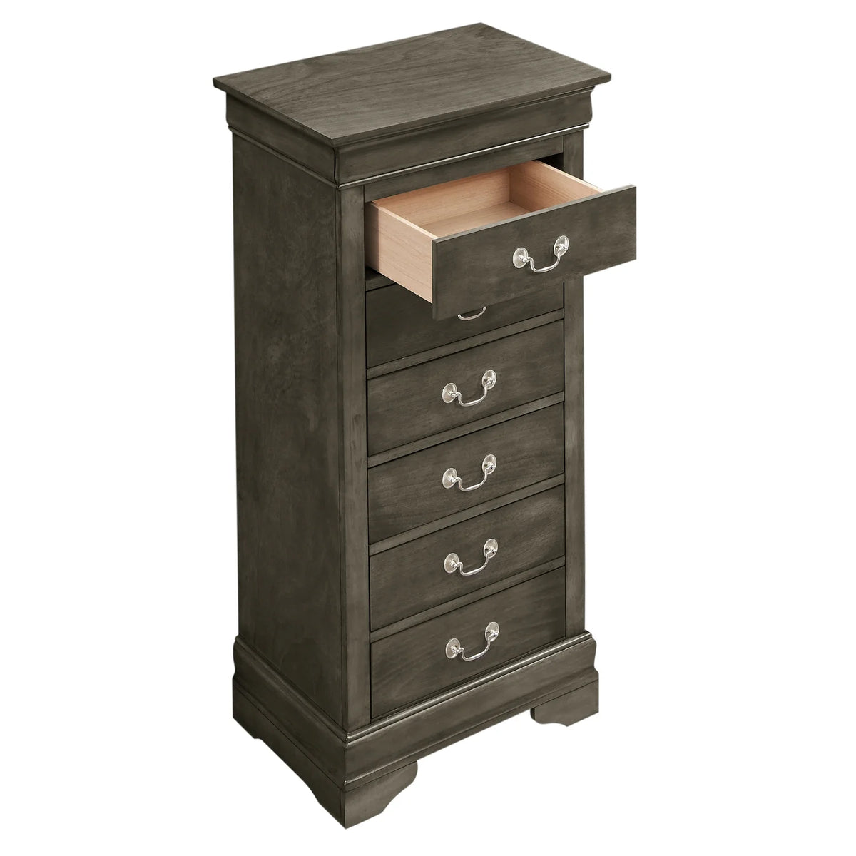 Glory Furniture Louis Phillipe 7 Drawer Lingerie Chest in Cherry