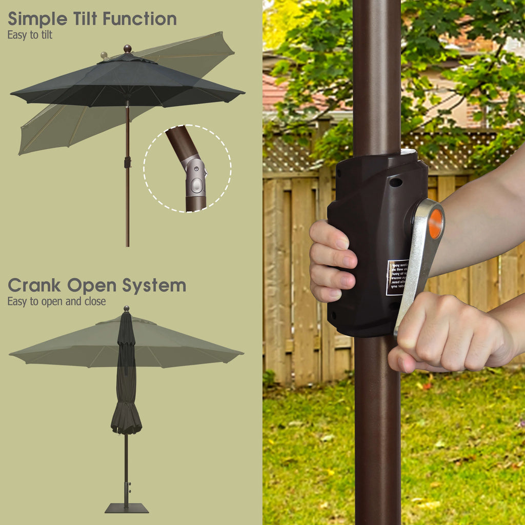 EliteShade 9Ft Market Umbrella Patio Outdoor Table Umbrella��Teal��