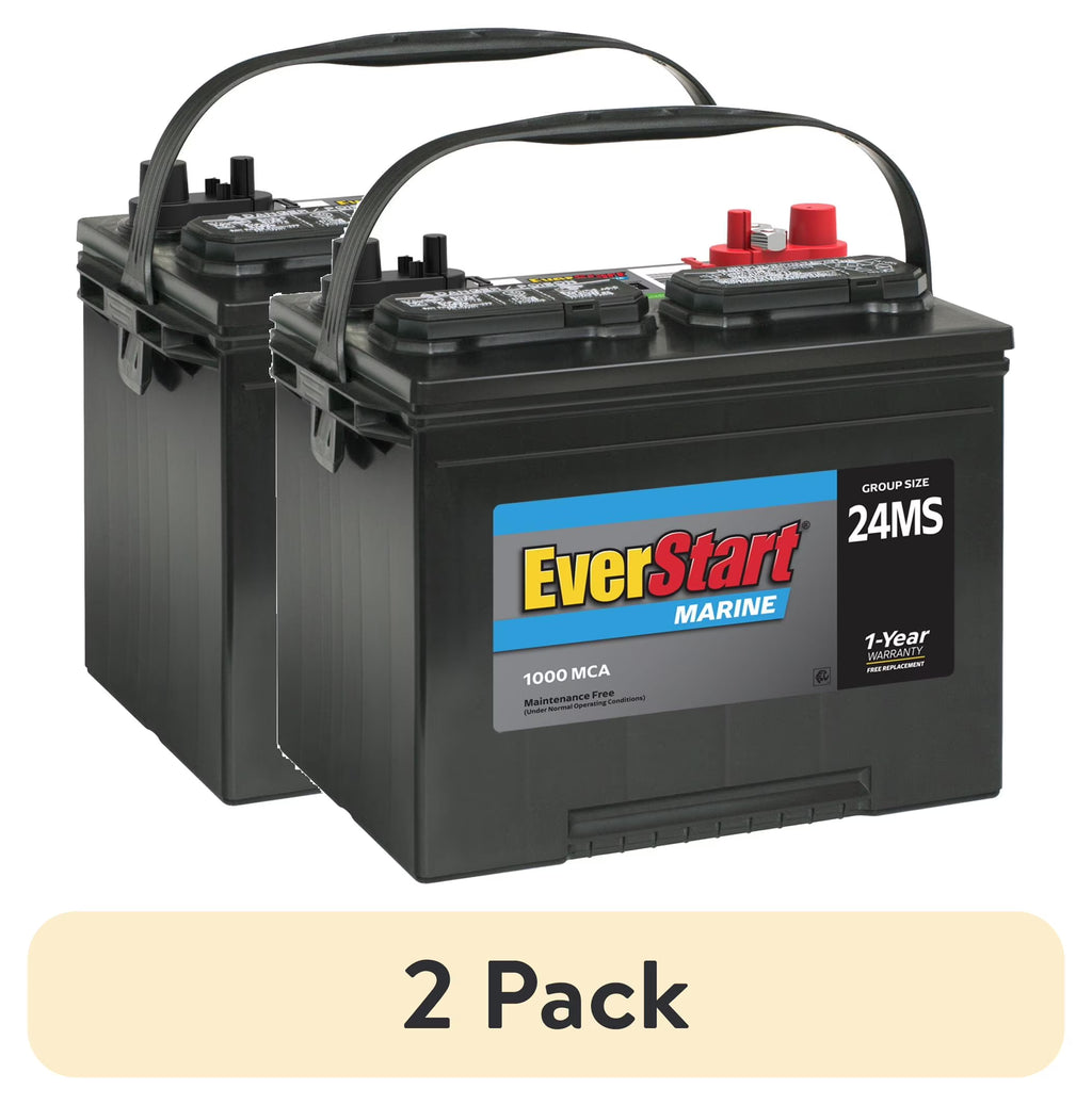 EverStart Lead Acid Marine Starting Battery, Group Size 24MS 12 Volt, 1000 MCA*