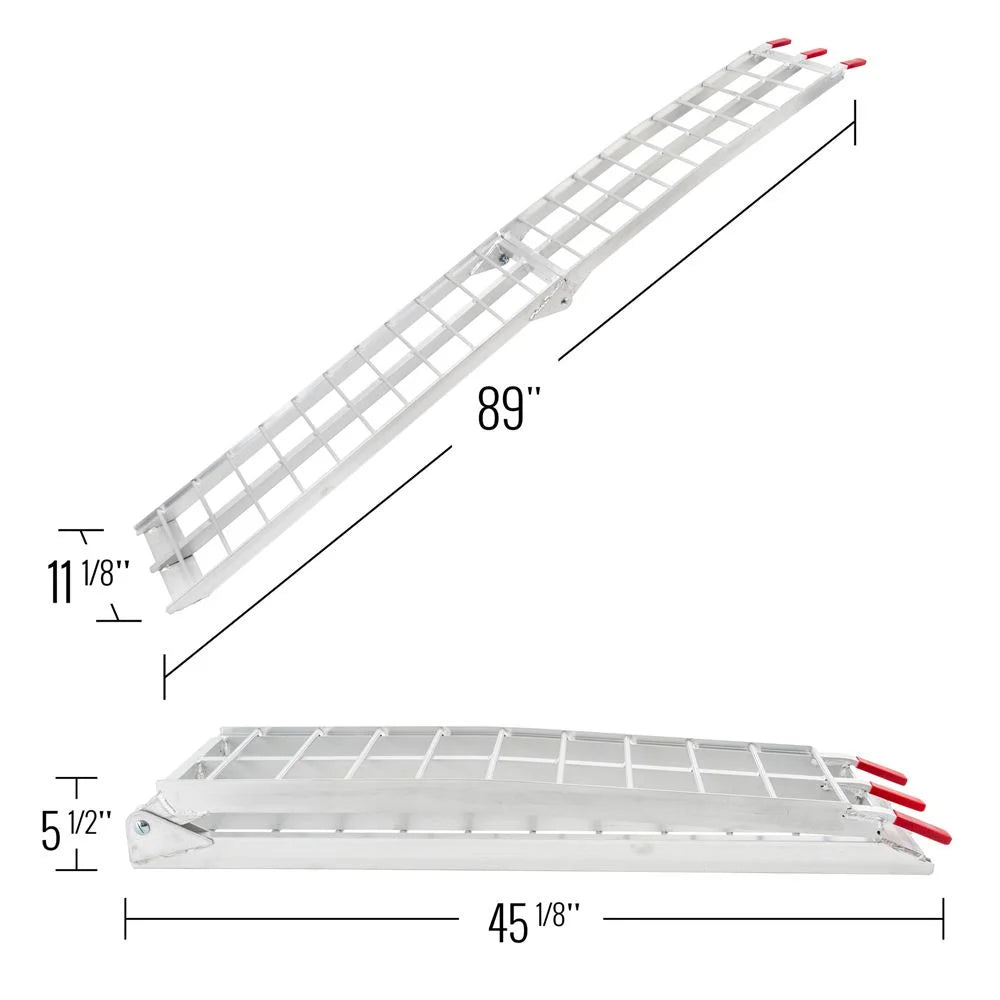Black Widow AFL-9012 Aluminum 7' 6 Arched Folding Motorcycle Ramp
