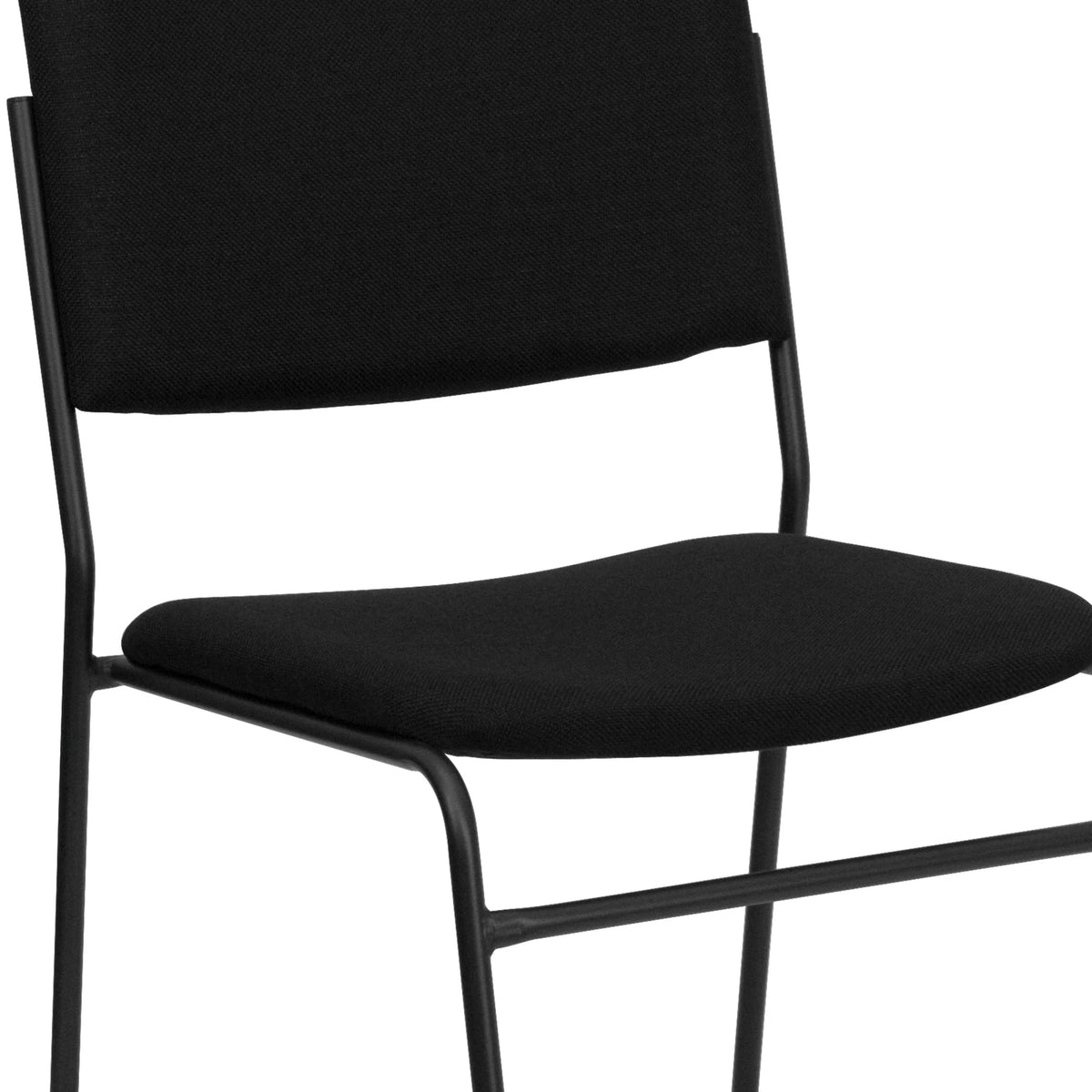 Flash Furniture Hercules Series Adult High-Density Vinyl Sled Base Stack Chairs, Set of 5, Black
