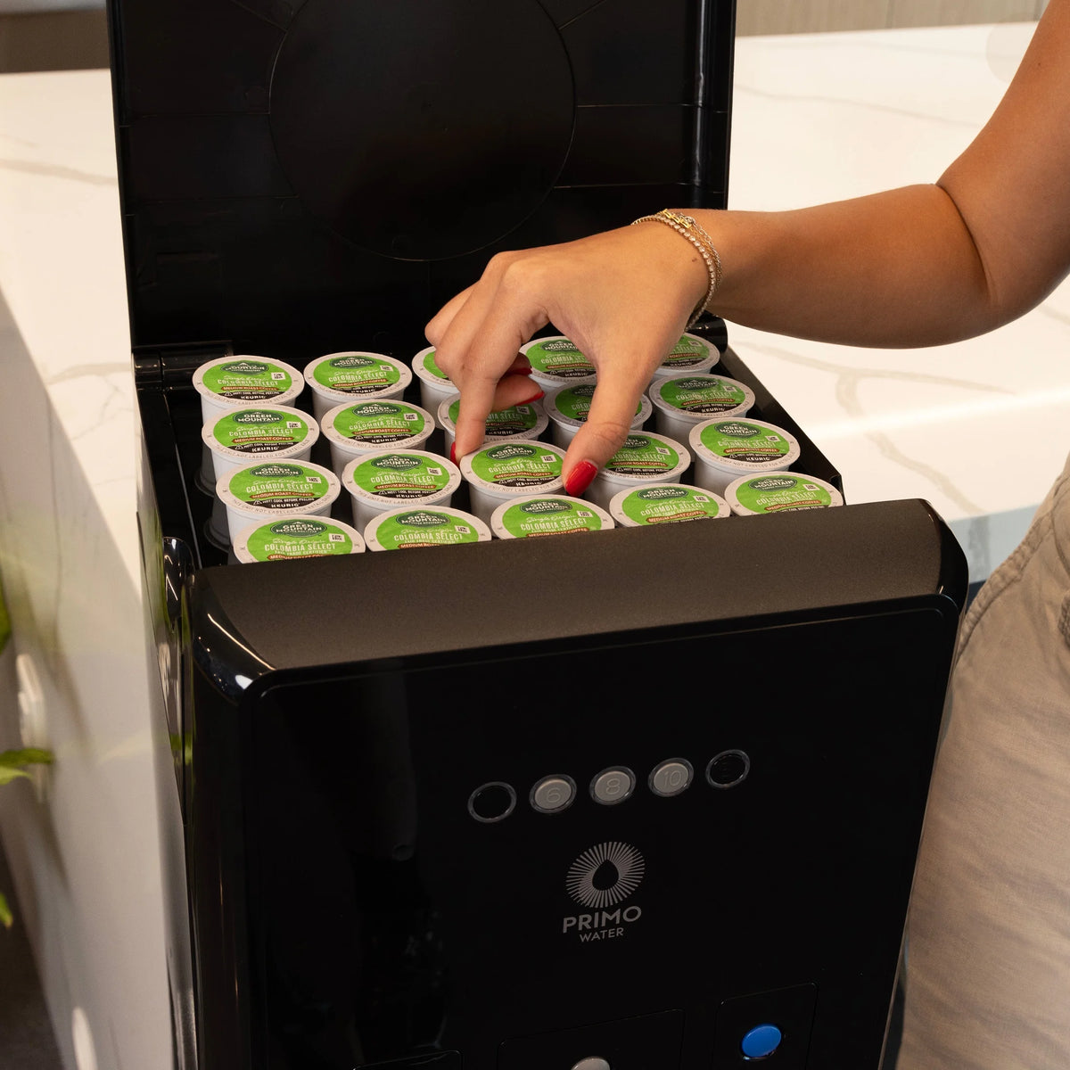 Primo Water® Bottom Loading Pro 2 Temp Water Dispenser with Single-Serve Coffee Maker, Black