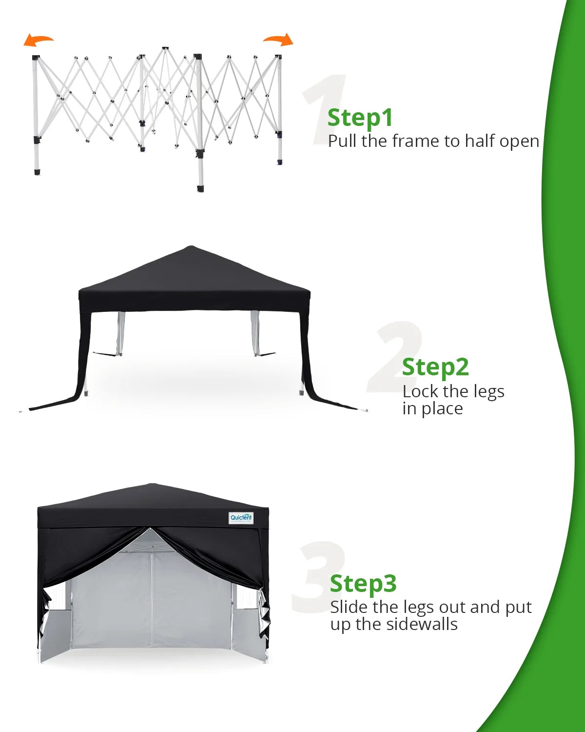 Quictent 10'x10' Pop up Canopy Tent with Sidewalls Instant Outdoor Gazebo Easy Party Tent Enclosed Waterproof, Easy Set up (Pink)