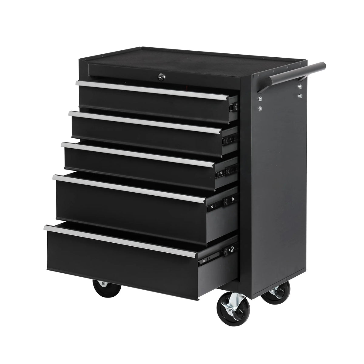 Seizeen Rolling Tool Chest on Wheels, Metal Tool Cart Toolbox Storage Cabinet Organizer W/ 7 Drawers, Red