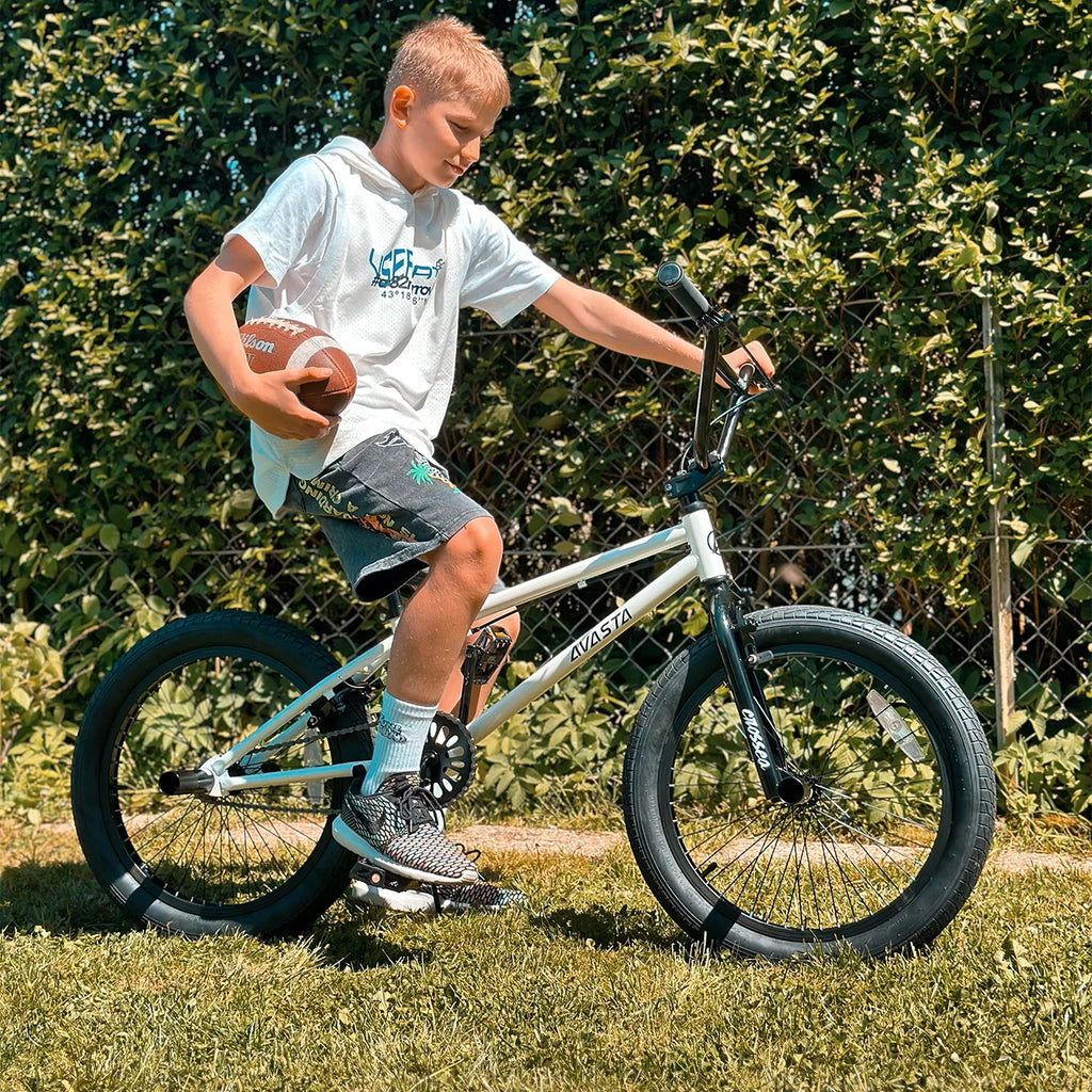 cubsala 20 in Freestyle BMX Kids Bike for Age 6-14 Years Old Boys Girls , Black & Green