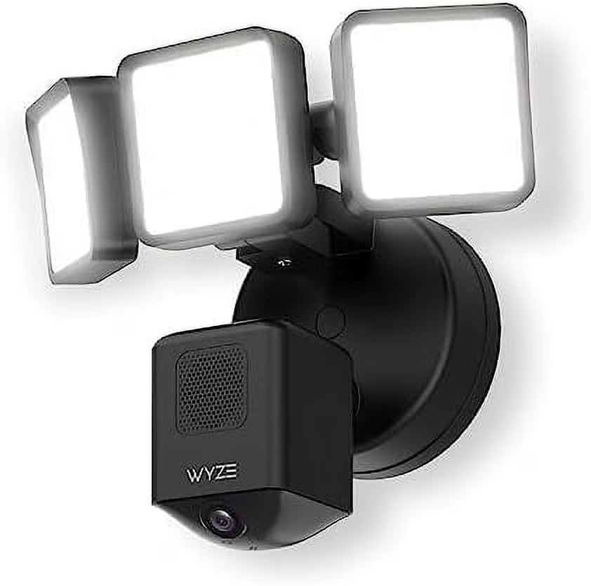Wyze - Floodlight Camera Pro, 3000 Lumen LEDs, 180�� Wide View, 2k HD Outdoor Wi-Fi Floodlight Home Security Camera - Black