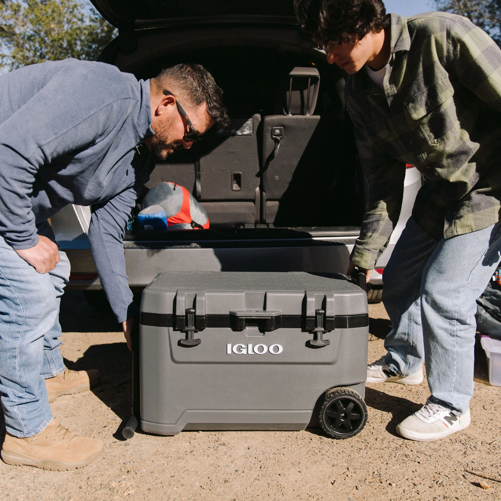 Igloo 72 QT Overland Ice Chest Cooler with Wheels, White