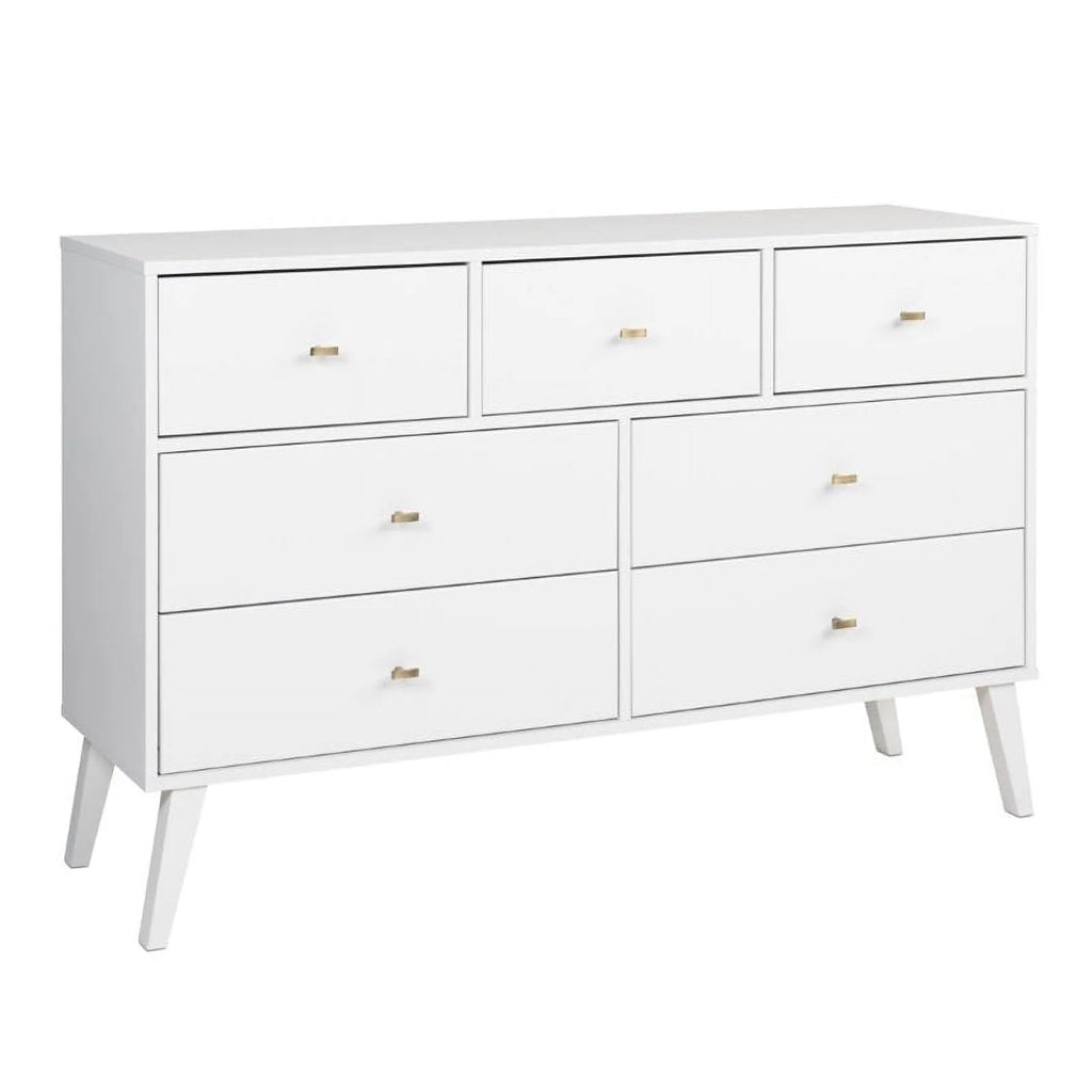 Home Square 2-Piece Set with Modern Tall 6-Drawer Chest & 7 Drawer Dresser