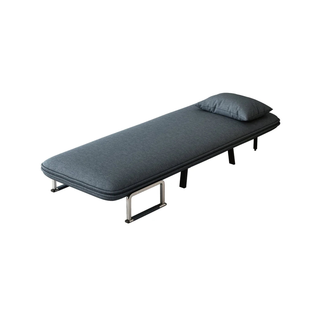 31.5″Convertible Sofa Bed Sleeper Chair, Tri-fold Upholstered Armchair Sleeper with Pillow, Folding Leisure Chaise Lounge Couch with 5 Angle Adjustable Backrest, Single Lazy Bed for Office Apartment