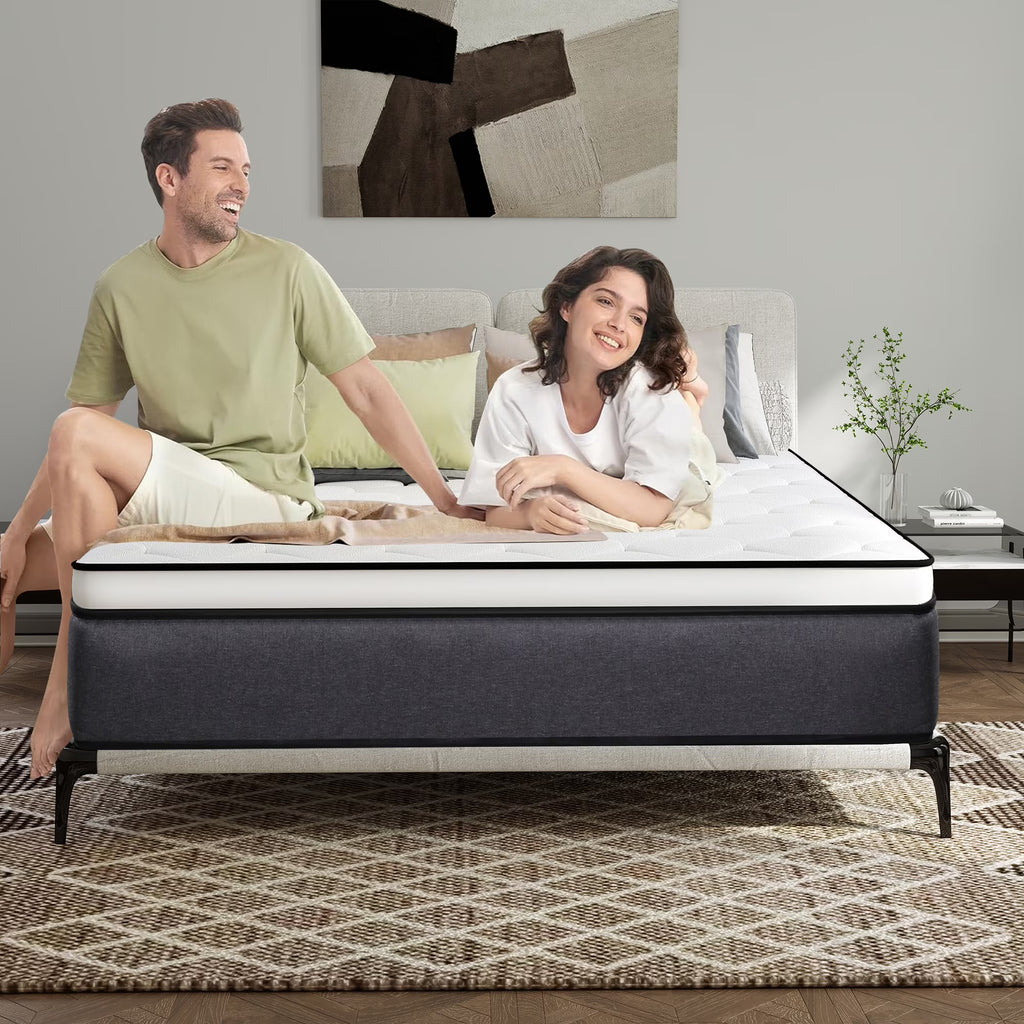 Full Mattress, 14 inch Hybrid Mattress in a Box,Medium Firm
