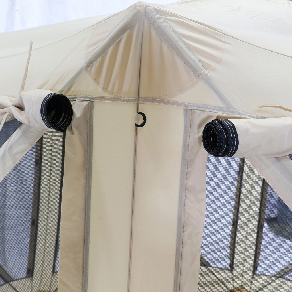 CLAM Quick-Set Pavilion 12.5 x 12.5' Portable Outdoor Canopy Shelter, Green