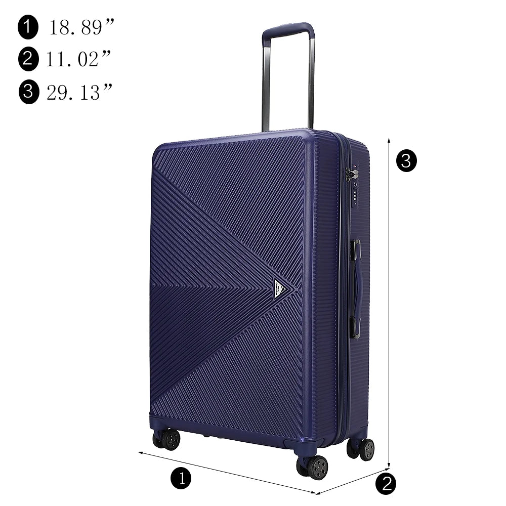 MKF Collection Felicity Extra Large & Large Hardside Luggage 2 pcs, Luxurious Travel Suitcase by Mia K - Rose Gold