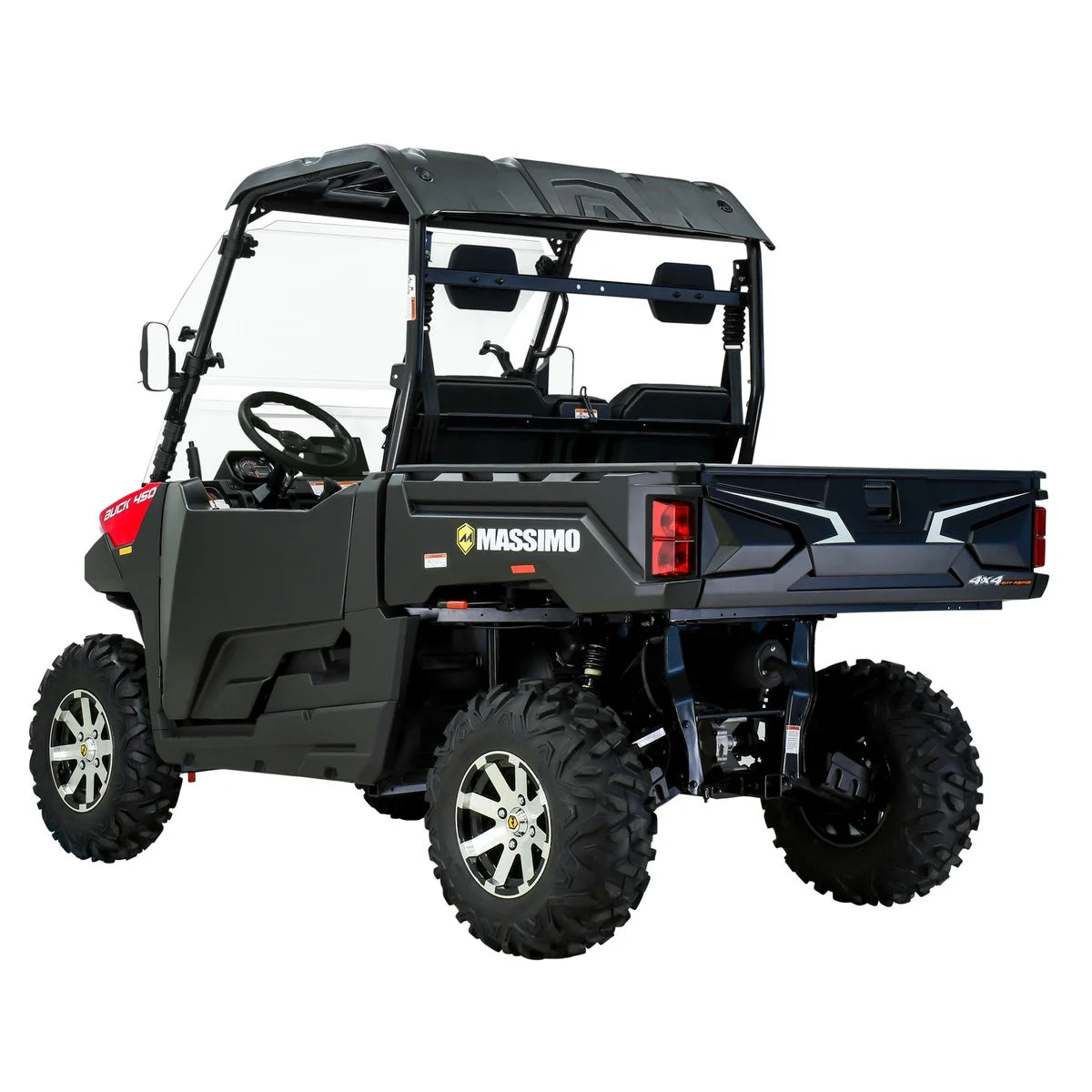 Massimo Buck 450 Side by Side UTV, EFI, 4 Stroke, 325cc, 25.5 HP, 4X4, 3000lb Winch - Red