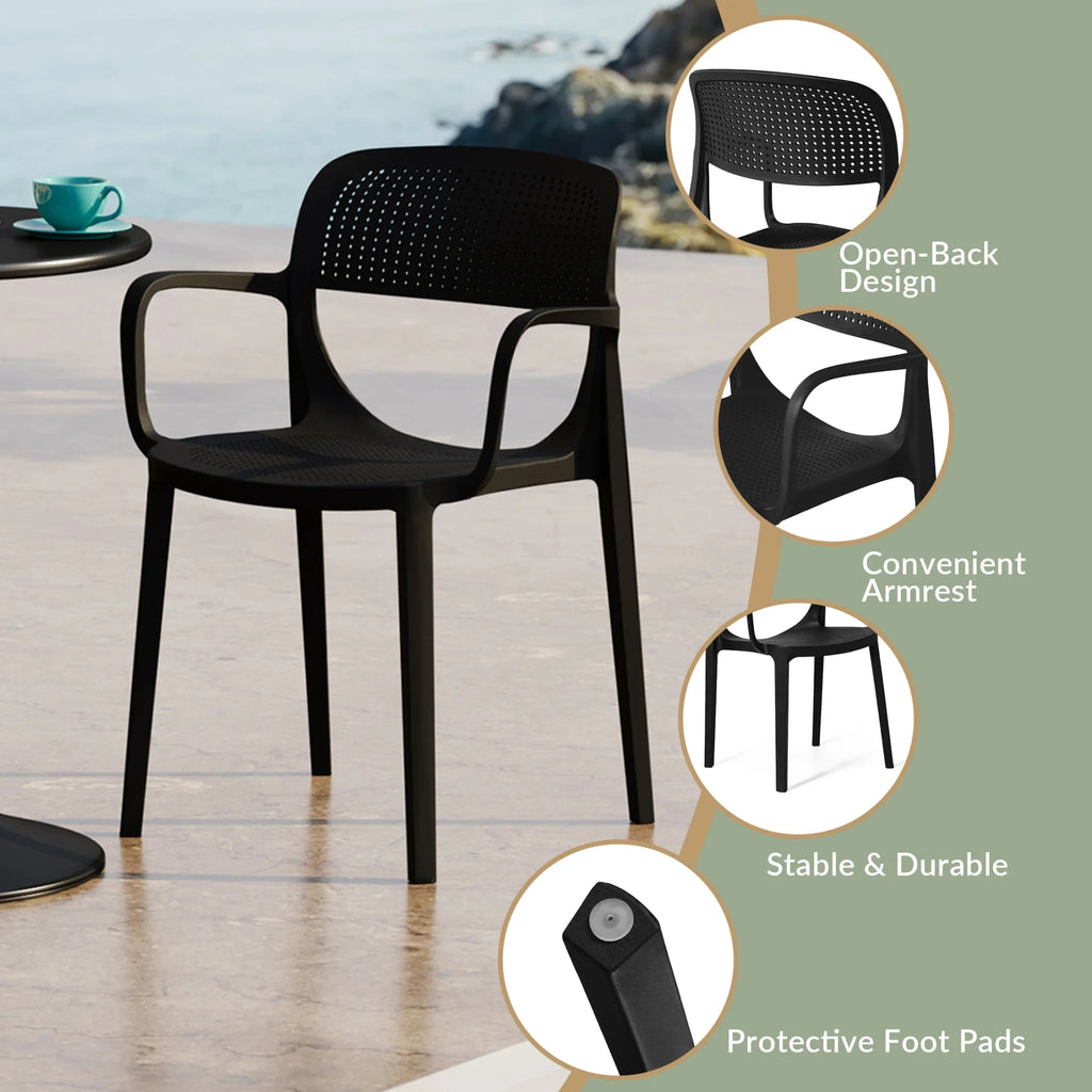WestinTrends Playa 7-Piece Outdoor Rectangular Metal Patio Dining Table Set With Stackable Patio Dining Chairs, Red