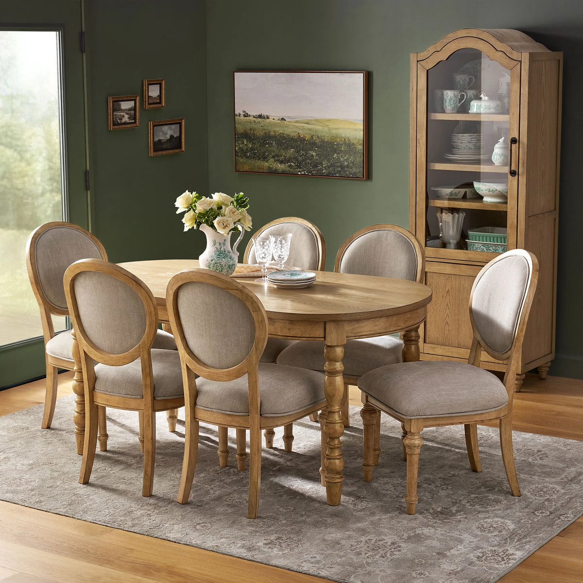 The Pioneer Woman Dining Hutch Cabinet, Medium Brown Finish