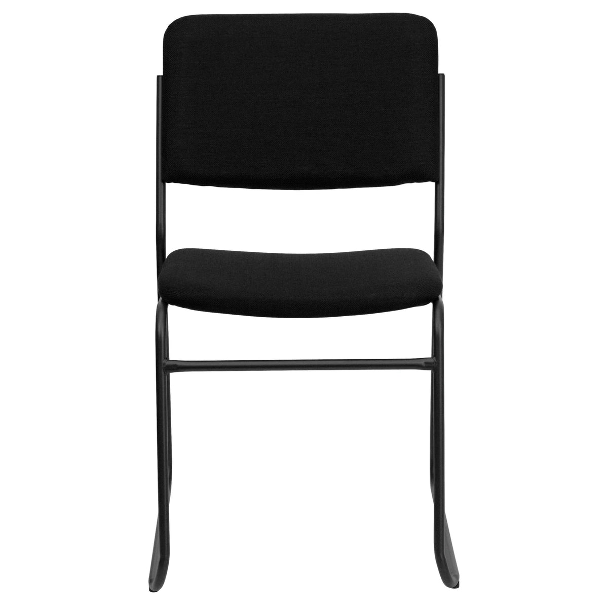 Flash Furniture Hercules Series Adult High-Density Vinyl Sled Base Stack Chairs, Set of 5, Black