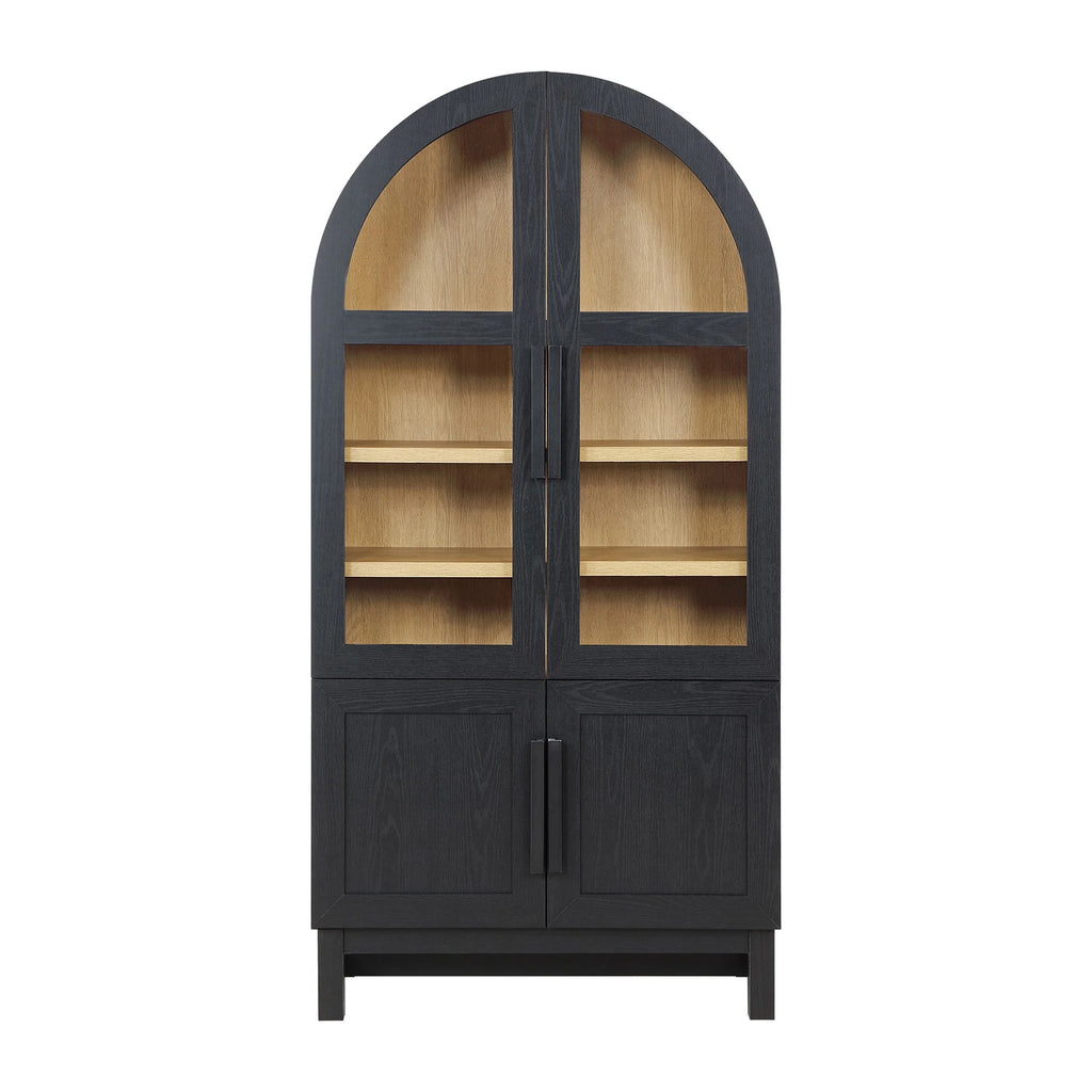Better Homes & Gardens Juliet Kitchen Rounded Arch Cabinet, Rich Black