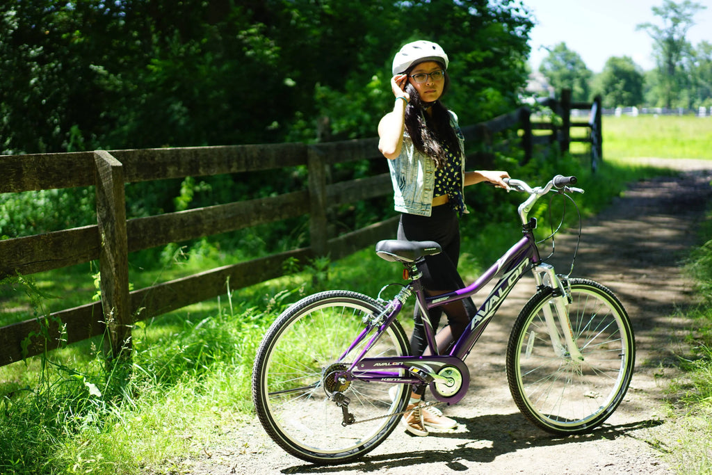 Kent Bicycle 26 In. Avalon Comfort Women's Full Suspension Hybrid Bike, Purple