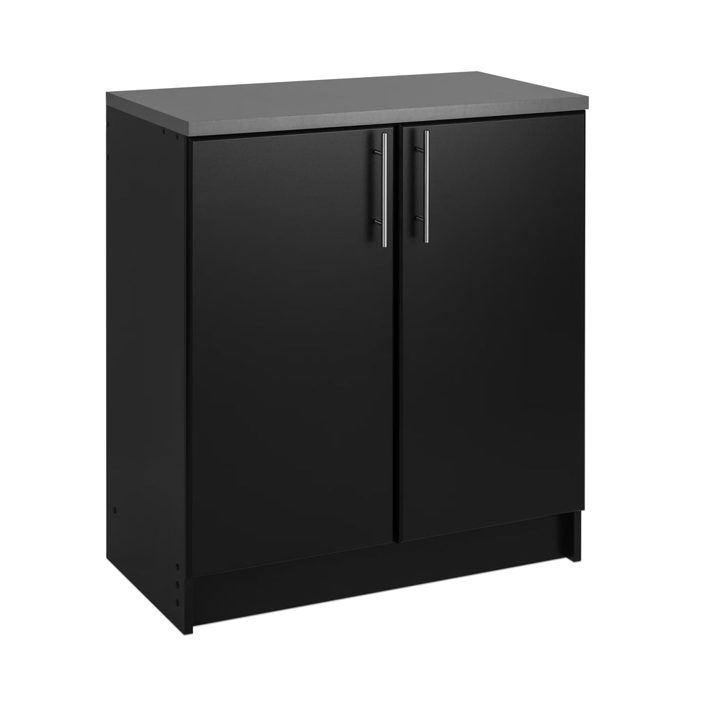 Prepac Elite Home Storage White Base Cabinet with Melamine Countertop