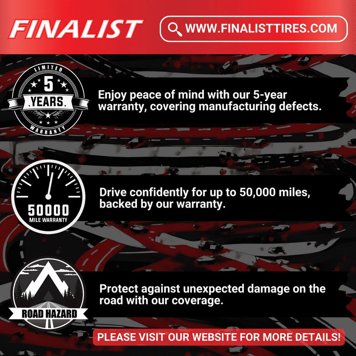 Finalist Terreno H/T LT265/70R17 10 Ply 121S Load Range E SUV Light Truck All Season Highway Terrain Tire 265/70/17 (Tire Only)