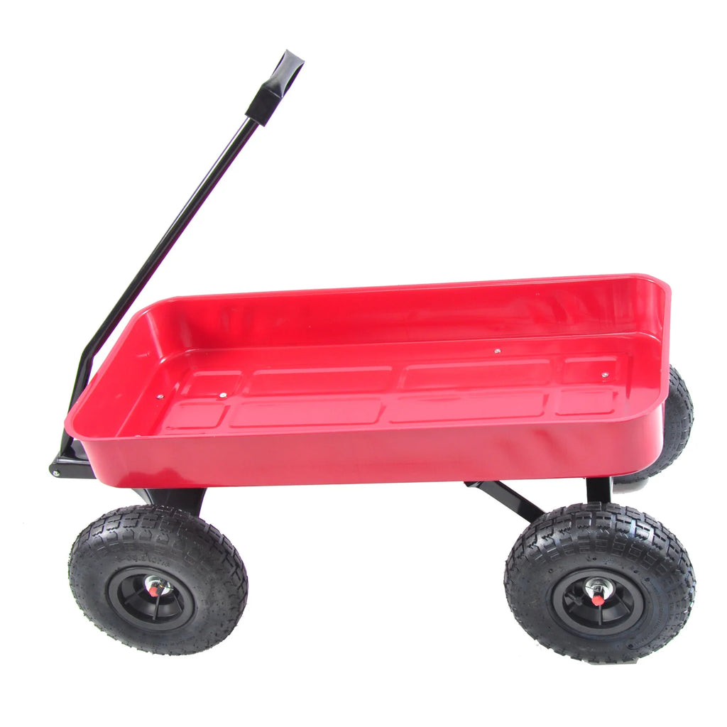 Collapsible Folding Wagon, Push Pull Foldable Beach Wagon Cart with All-Terrain Wheels, Heavy Duty Utility Grocery Wagon for Outdoor Camping Garden Sport Shopping,Pink