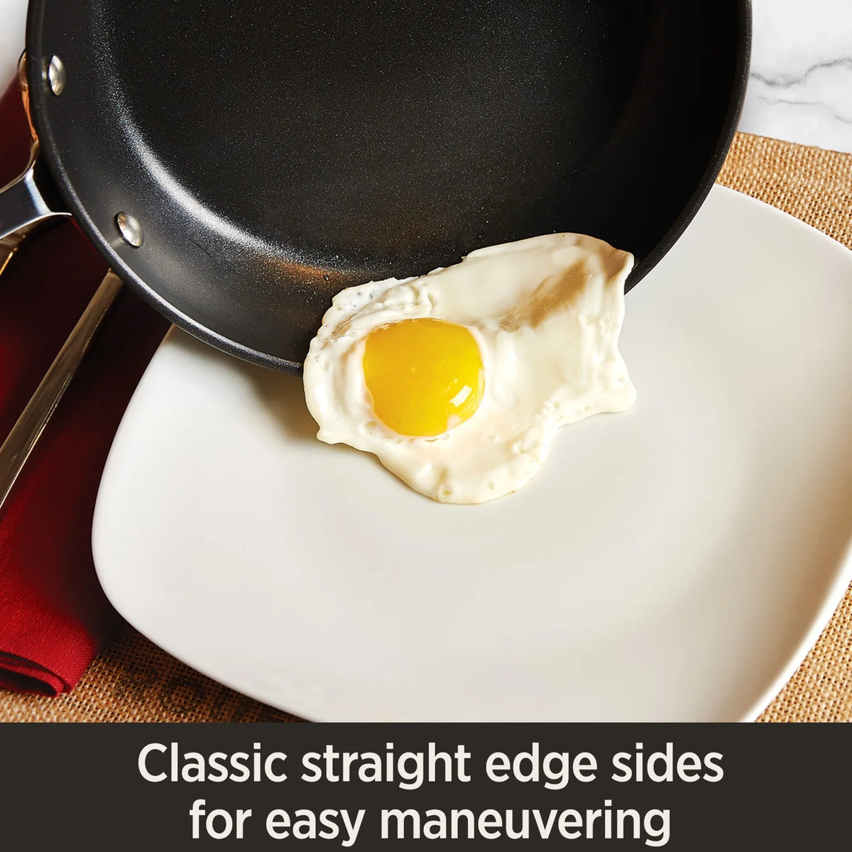 All-Clad HA1 Hard Anodized Nonstick Cookware, Fry Pan Set, 8 inch, 10 inch with Lid, 12 inch with Lid