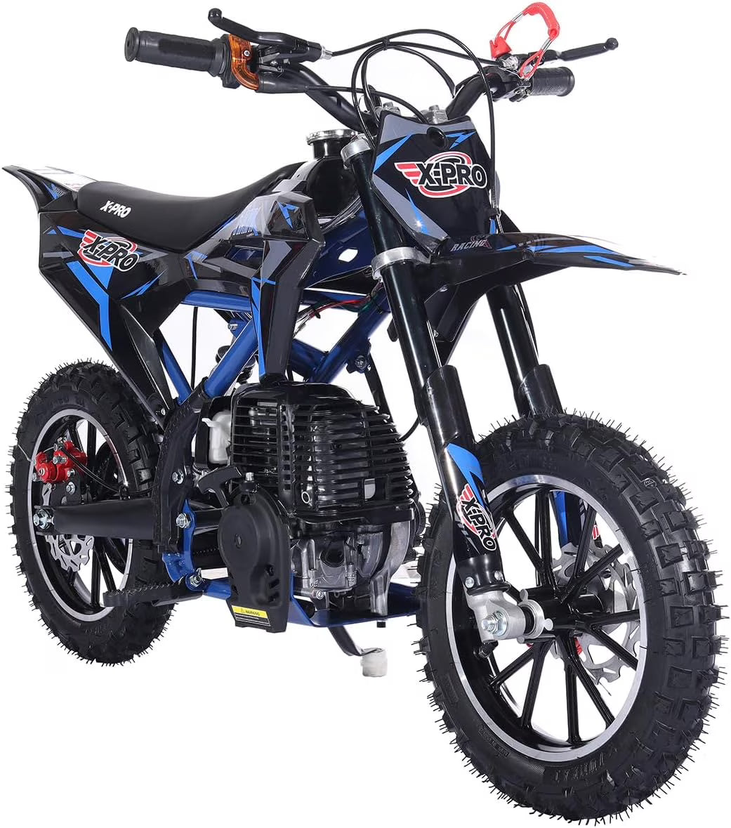 X-Pro Brand New Upgraded Hawk 40cc Gas Powered 4 Stroke Mini Pit Dirt Bike with Pull Start for kids 10" Wheels
