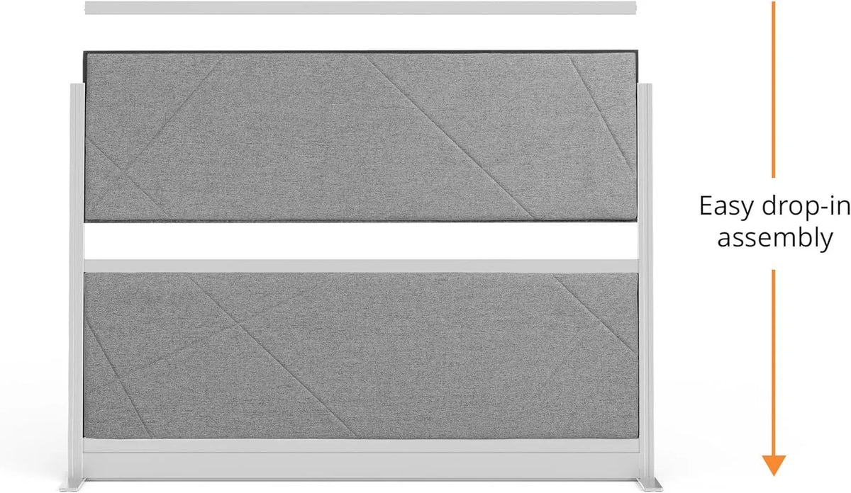 Stand Up Desk Store Tranquility Modular Wall and Sound Absorbing Room Divider | Sound Dampening Acoustic Modular Wall Panels for Office | Cubicle Noise Reduction and Partition (70'' x 48'')