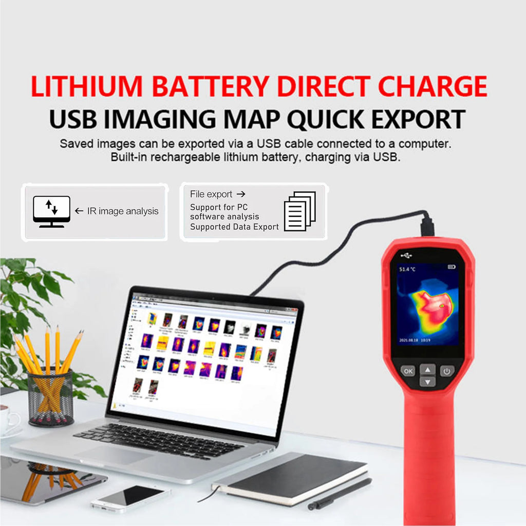 UNI-T UTI120S Thermal Imaging Camera 120x90 IR Resolution 10800 Pixels -20~400�� 2 Meter Drop Durability IP54 Rechargeable 16GB MicroSD