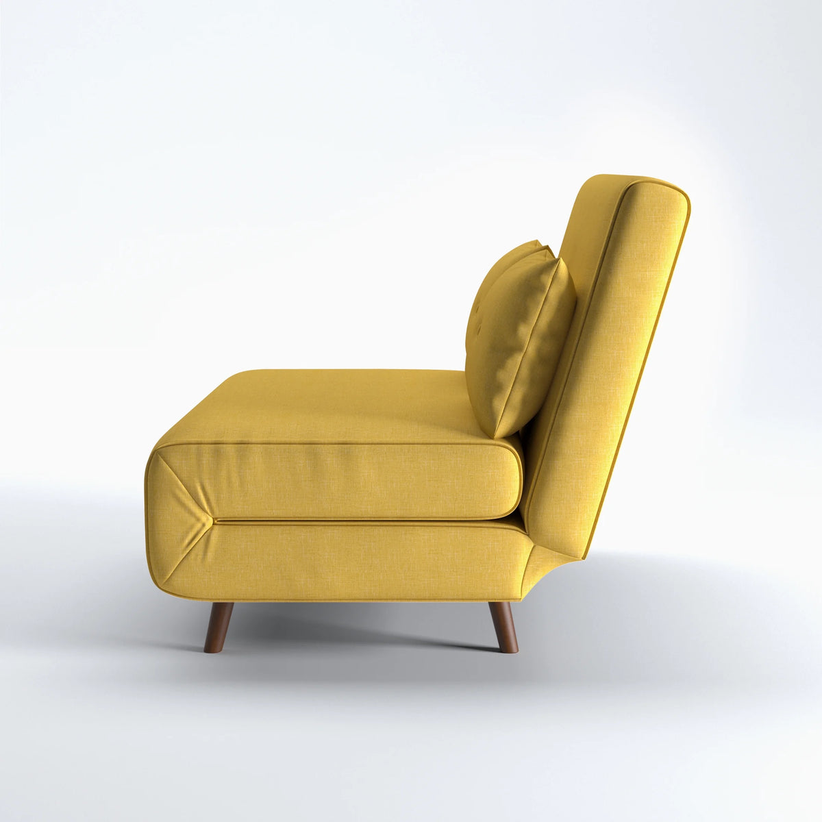 A&D Home Haru 40" Convertible Futon Chair, Linen Beige