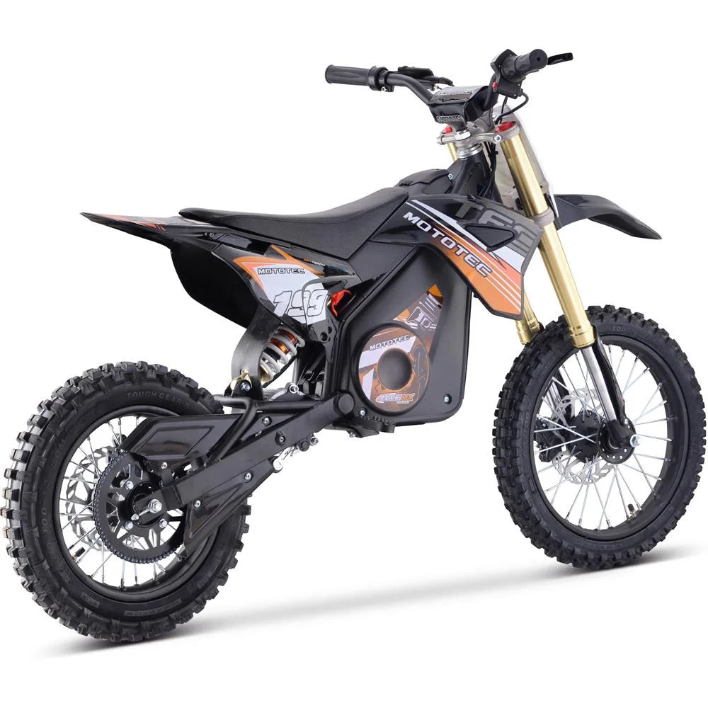 MotoTec 48v Pro Electric Dirt Bike 1800w Lithium Orange