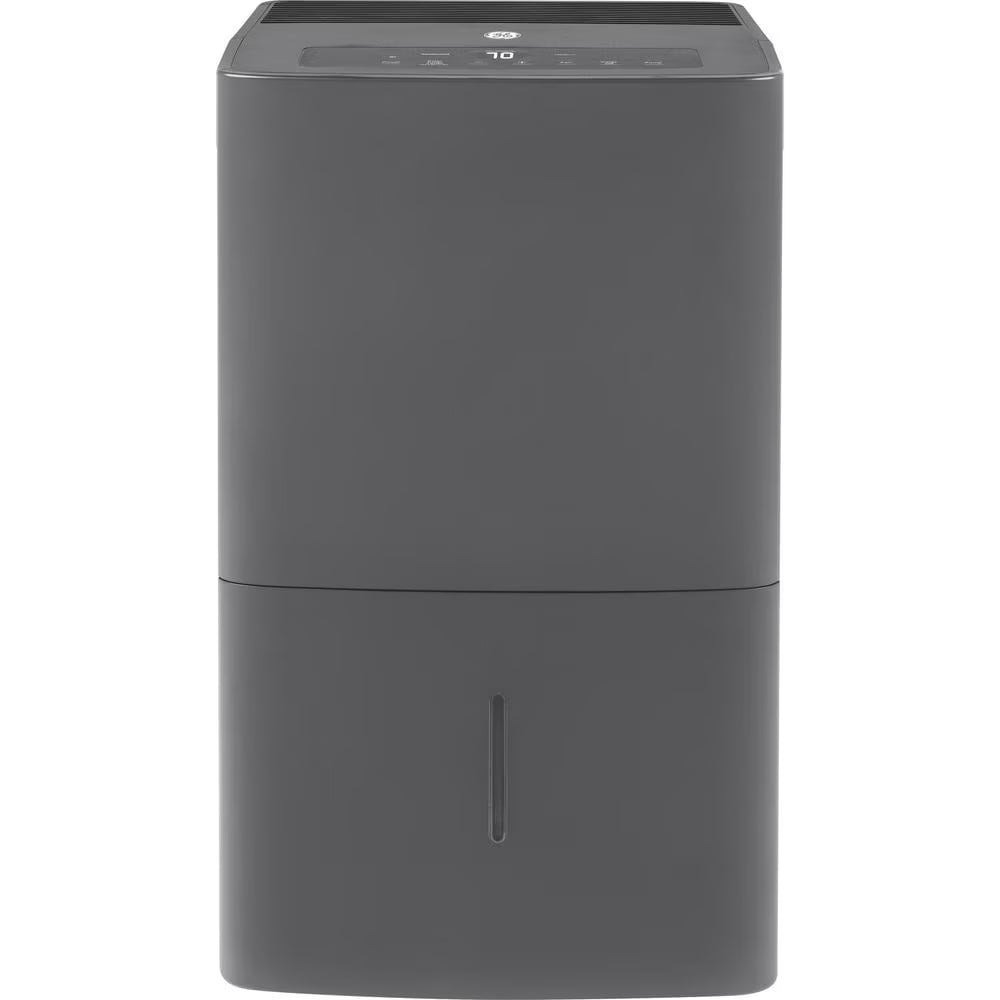 GE 50 pt. Dehumidifier for Wet Rooms up to 1500 sq. ft. with Built-in Pump in Grey, ENERGY STAR