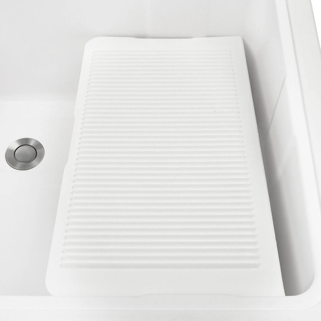 Laundry Sink Freestanding Plastic Indoor and Outdoor Utility Sink with Washboard