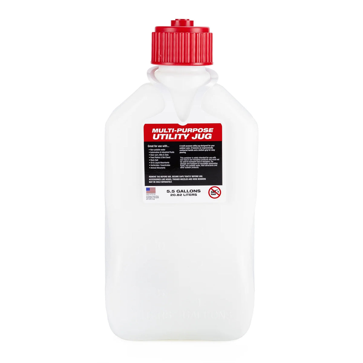 VP Racing 35221-CA, 5.5-Gallon Square Motorsport Jug Patriotic (3 Pack), w/Utility Jug Battery Powered Fuel Transfer Pump (1 Pack)