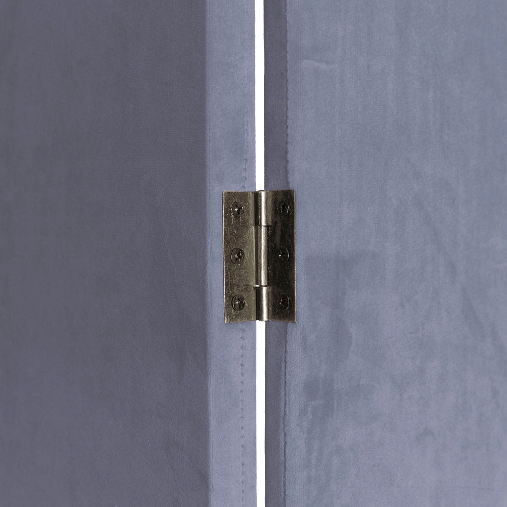 6 ft. Classic Arch Velvet Room Divider Lilac 3 Panel