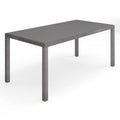 Martha Stewart 71" Indoor-Outdoor Patio Table with Gray Brushed Woodgrain Aluminum Finish