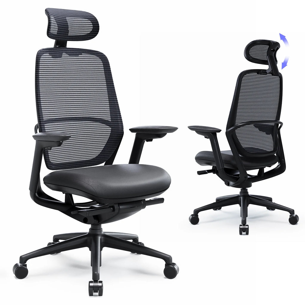 Ergonomic Office Chair, High Back Mesh Desk Chair with Adjustable Lumbar Support, Reclining Backrest, 4D Armrests, Breathable Mesh, Comfortable Computer Chair for Home Office, Work,Study