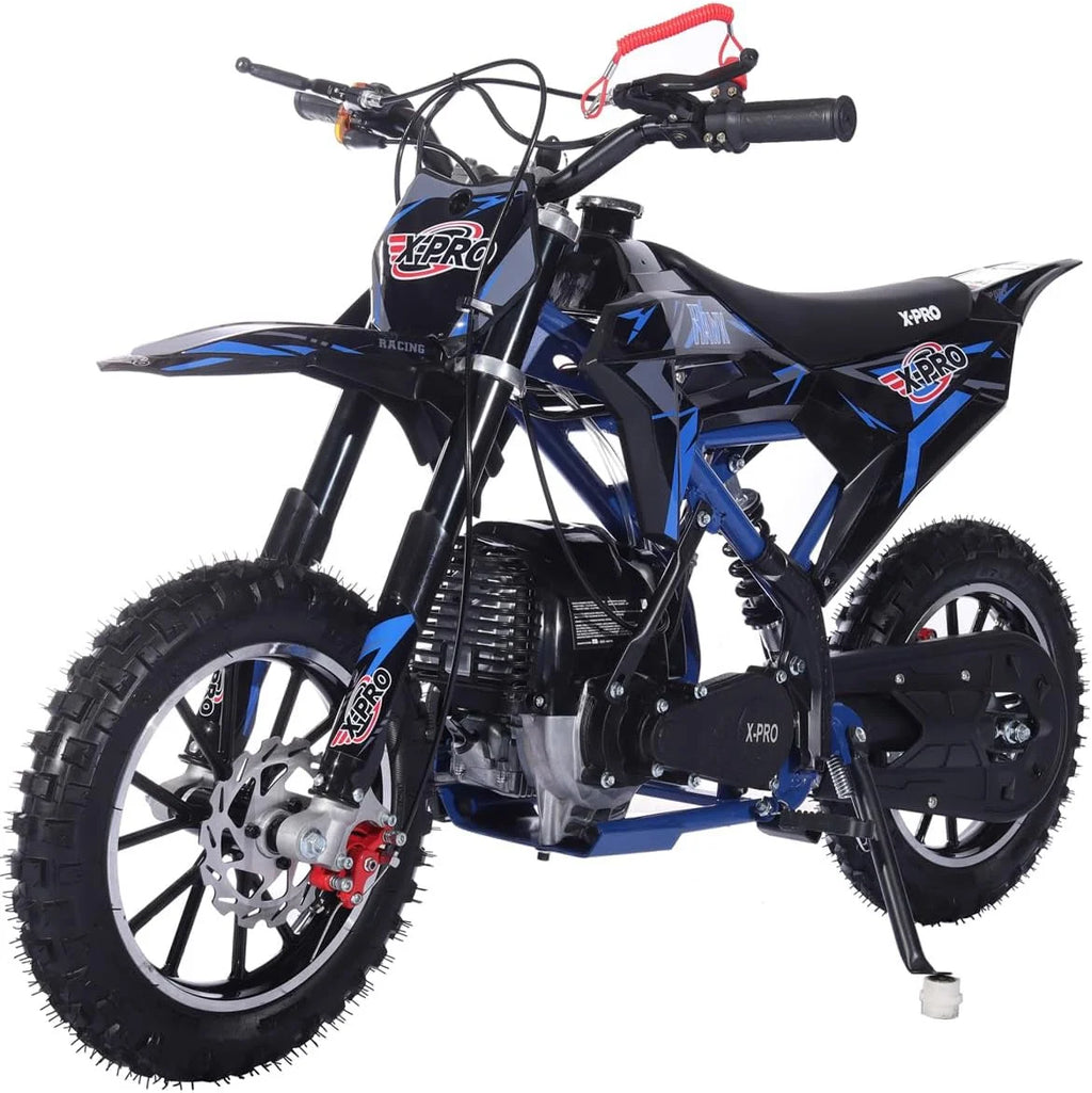 X-Pro Brand New Upgraded Hawk 40cc Gas Powered 4 Stroke Mini Pit Dirt Bike with Pull Start for kids 10" Wheels