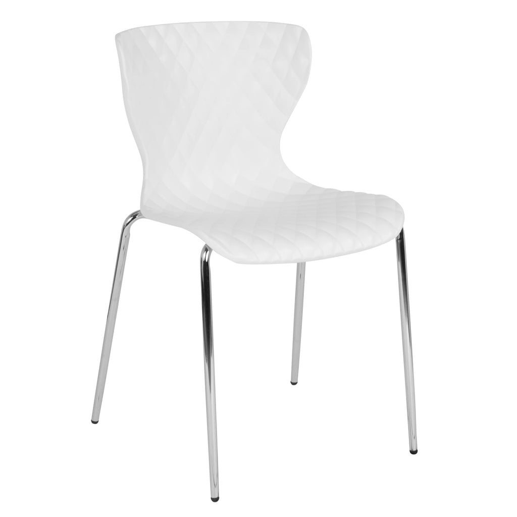 Flash Furniture 4 Pack Lowell Contemporary Design Orange Plastic Stack Chair