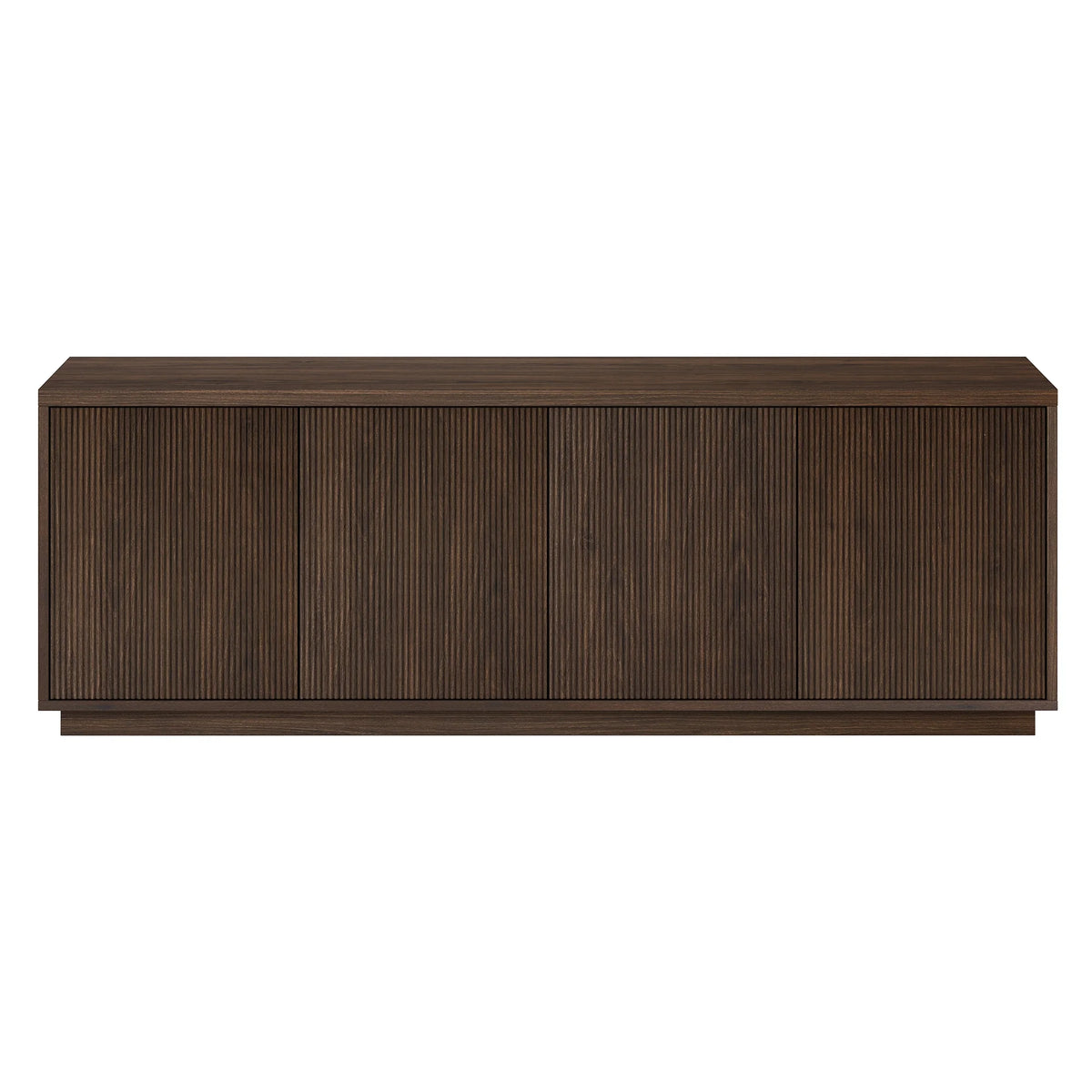 Evelyn&Zoe Hanson Rectangular TV Stand for TV's up to 75", Black Grain