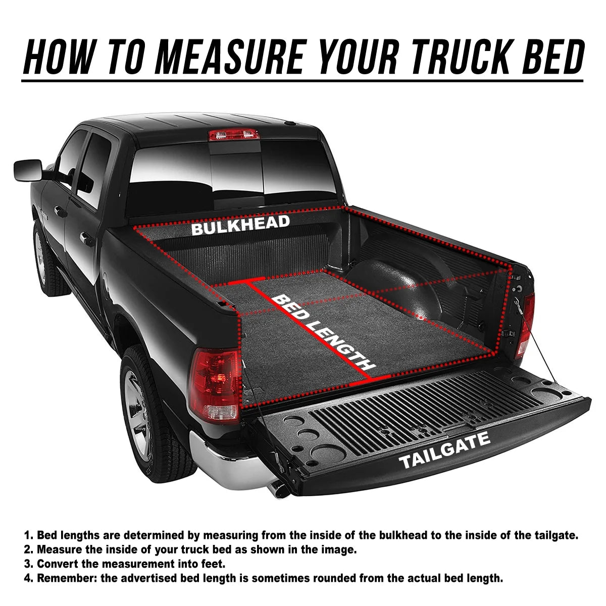 Auto Drive Soft Tri Fold Truck Bed Tonneau Cover Fits 04-13 Silverado/Sierra 1500 5.75Ft Bed