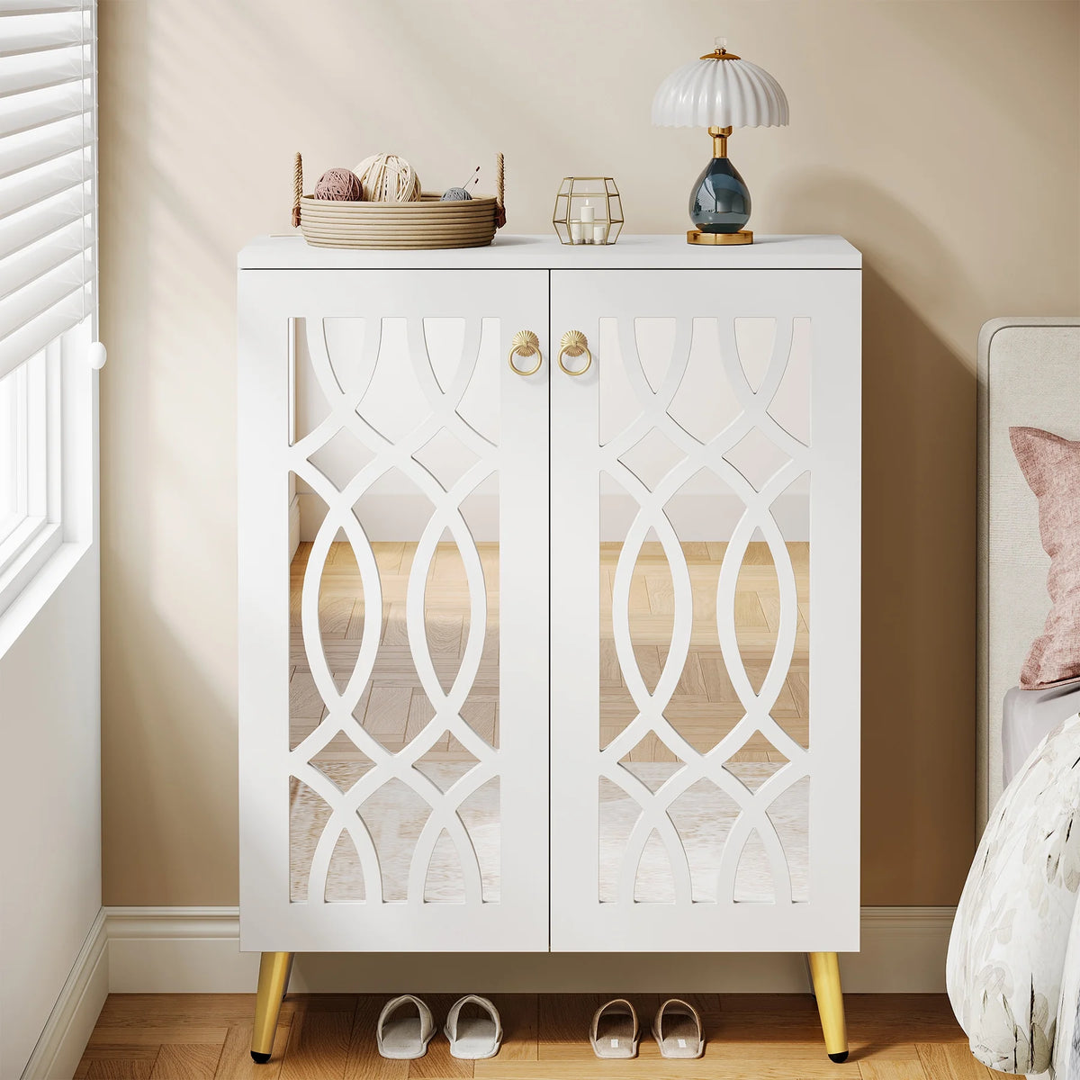 Tribesigns Large Wooden Freestanding 25-Pair Shoe Rack Closet Storage Cabinet for Entryway, Bedroom